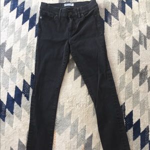 Madewell dark grey mid rise skinny jeans